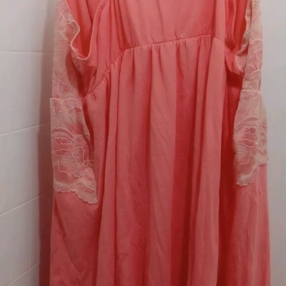 Sleep by cacique sexy Coral salmon lace adjustable strap chemise gown 18/20 - Picture 3 of 4